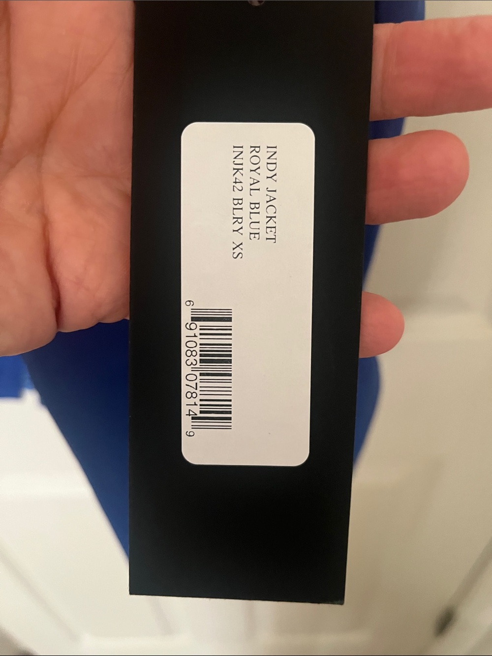 MICHI Bold Blue Hooded Windbreaker Jacket - Picture 10 of 10
